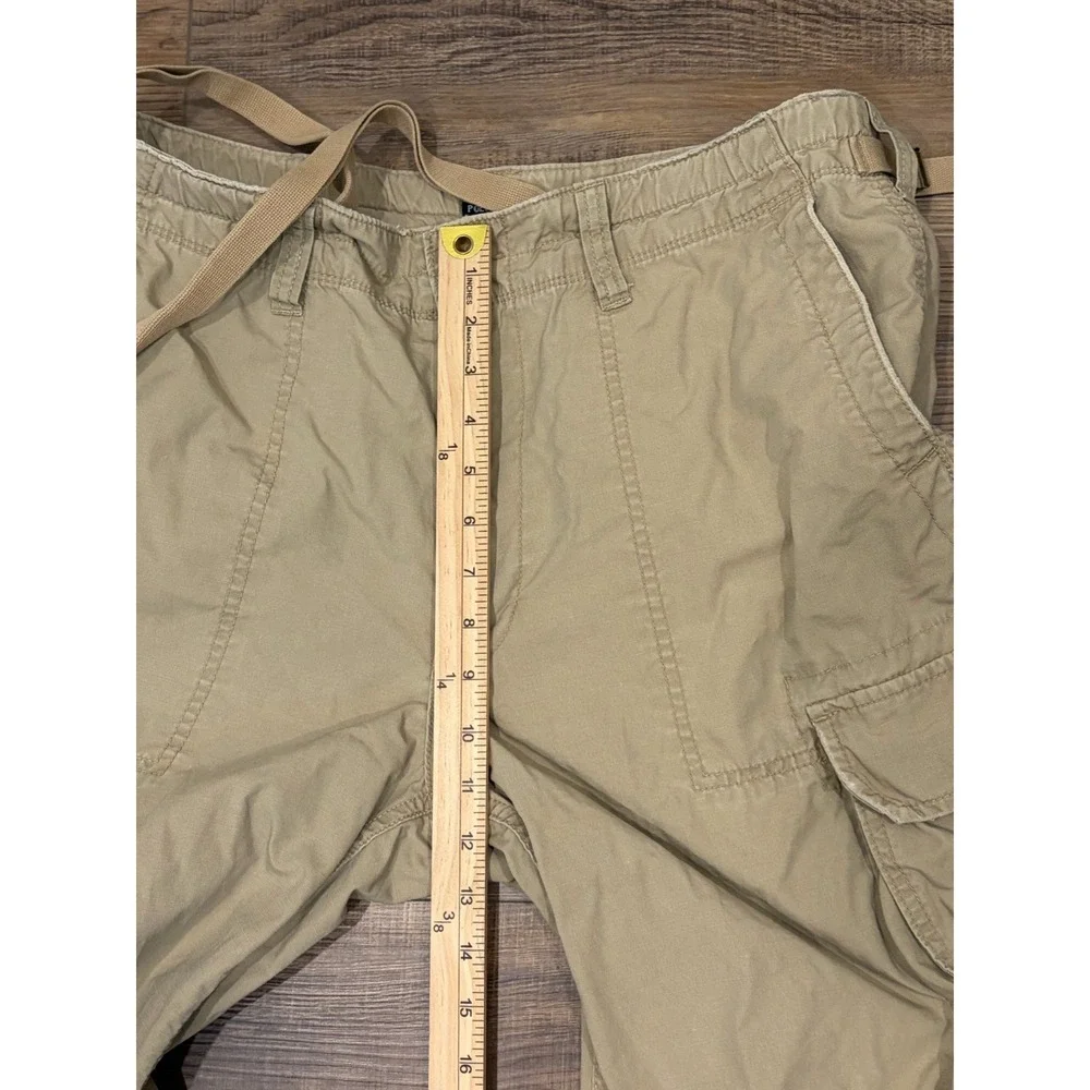 Vintage Y2K Polo Ralph Lauren Cargo Auth Military Surplus Pants 34x30 Baggy Tan